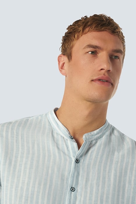 SHIRT GRANDDAD STRIPE WITH LINEN CLOUD 6