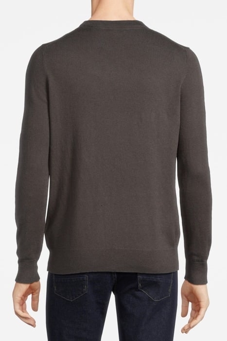 COTTON MERINO CREW NECK JUMPER GUNMETAL 2