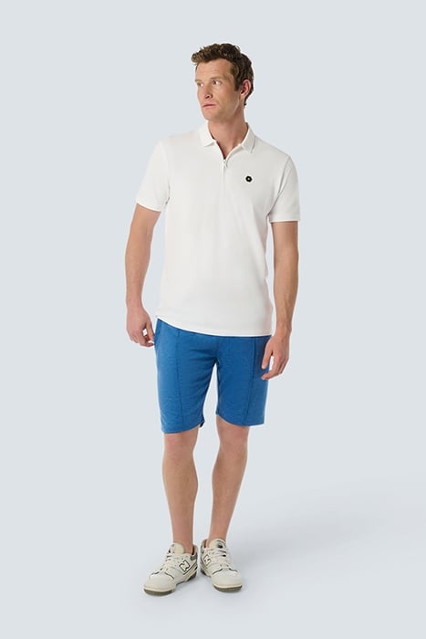 POLO ZIP PIQUE GARMENT DYED STRETCH WHITE 3