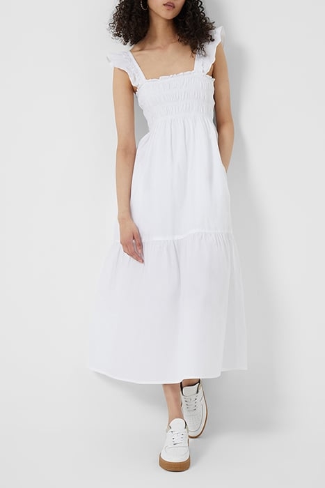 ISLA ORGANIC TIERED SKIRT DRS WHITE 1