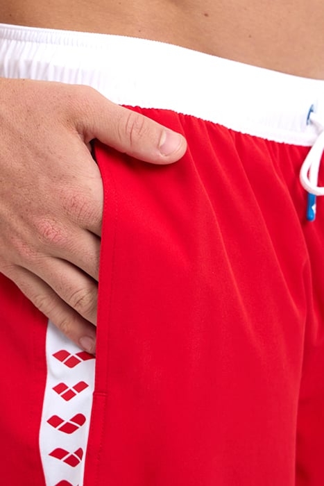 ICONS TEAM STRIPE UNISEX BERMUDA RED-WHITE 4