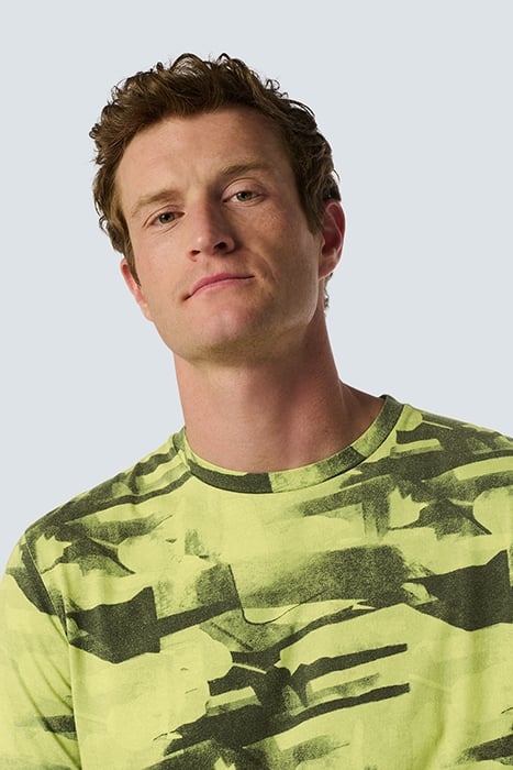 T-SHIRT CREWNECK ALLOVER PRINTED SLUB GARMENT DYED SKY 6