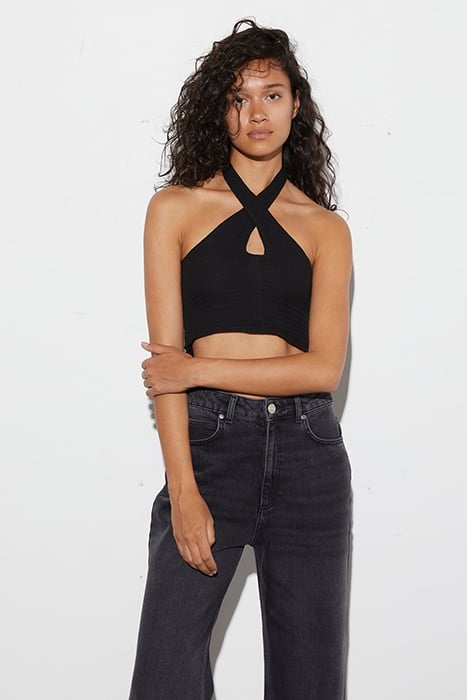 PALOMA HALTER TOP BLACK 1