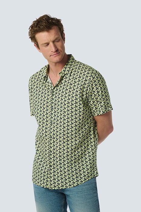 SHIRT SHORT SLEEVE ALLOVER PRINTED LIME 1