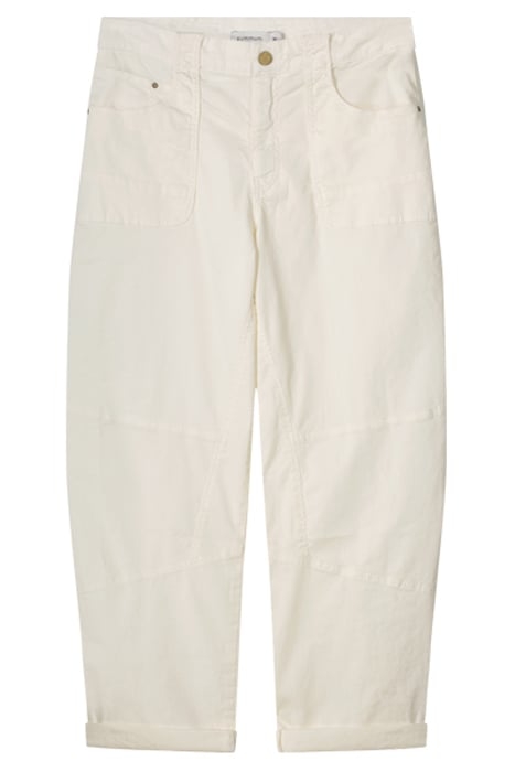 LOOSE TAPERED PANTS SLEEK STRETCH TWILL OFF WHITE 3
