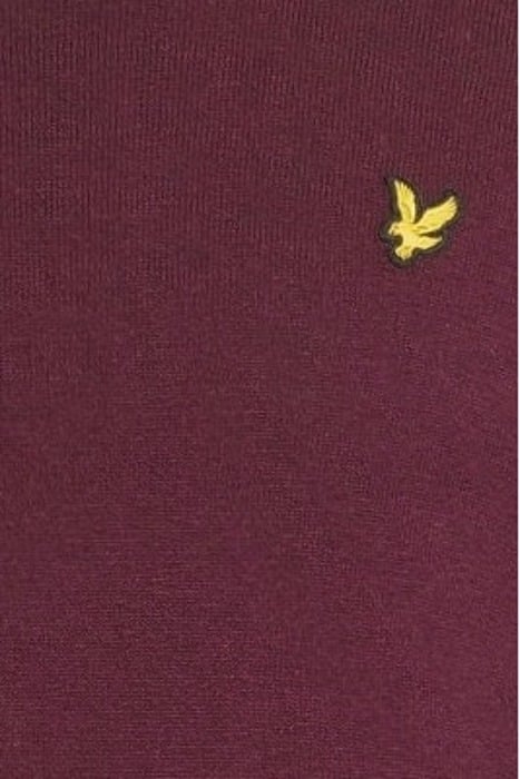 COTTON MERINO CREW NECK JUMPER BURGUNDY 5