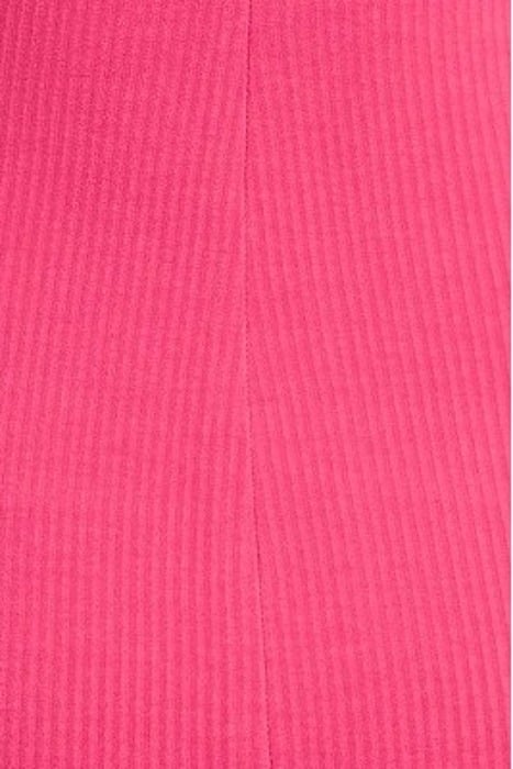 LOGO PATCH RIBBED COTTON DRESS PINK 5