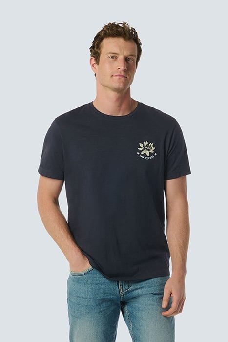 T-SHIRT CREWNECK PLACED PRINTS GARMENT DYED SLUB NIGHT 1