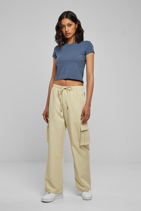 LADIES VICOSE STRAIGHT LEG CARGO PANTS CONCRETE 3