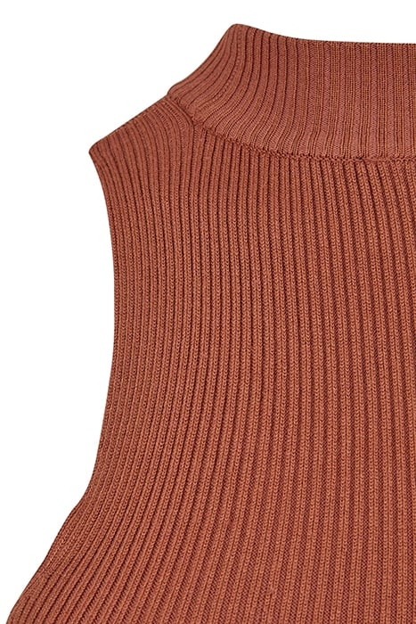 LADIES CUT OUT SLEEVLESS DRESS TERRACOTTA 8