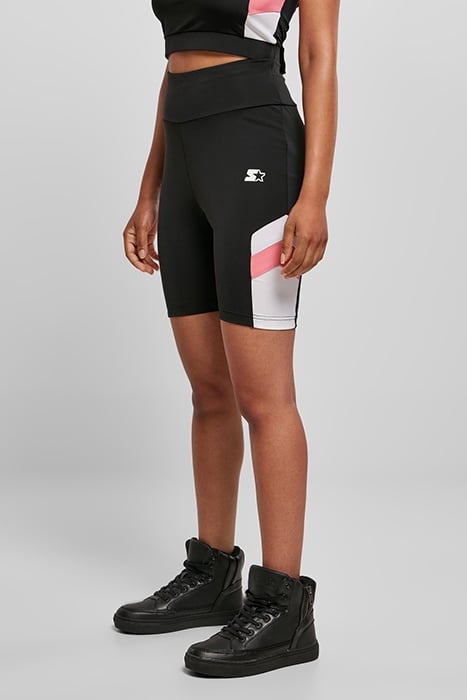 LADIES STARTER CYCLE SHORTS BLACK/WHITE 6