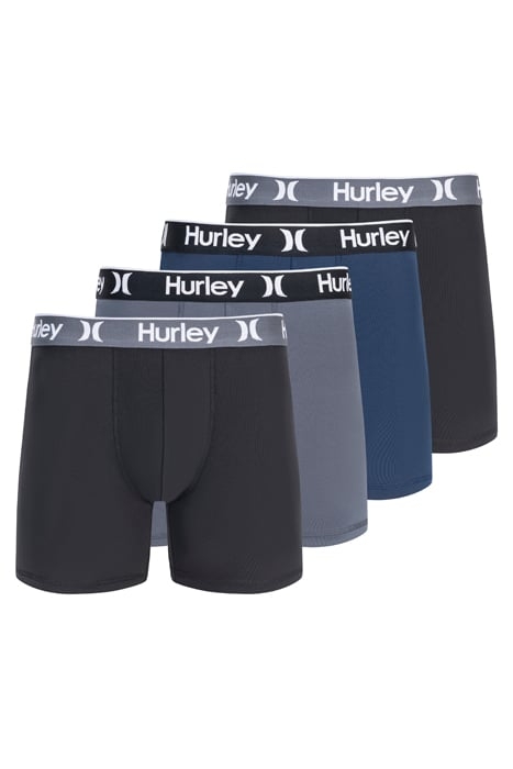 4PK MENS BOXER BRIEF UNDERWEAR NAVY/GREY 1
