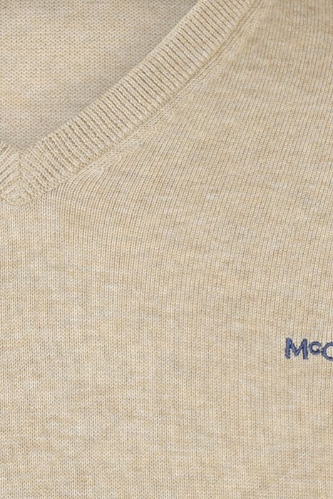 V-NECK SWEATER SAND 7