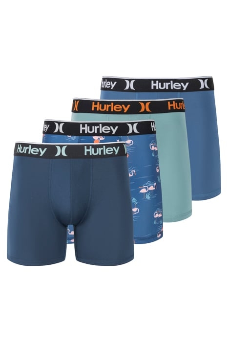 4PK MENS REGRIND BOXER BRIEF U NAVY/GREEN 1