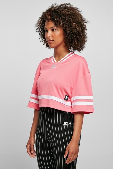 LADIES STARTER CROPPED MESH JERSEY PINKGRAPEFRUIT/WHITE 6