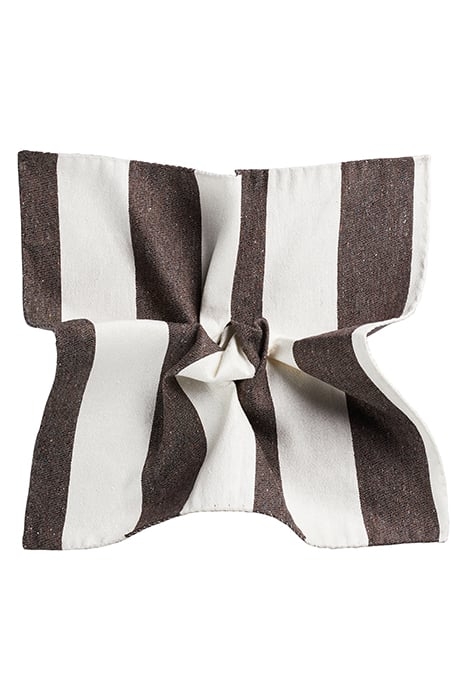 BROWN STRIPES POCKET SQUARE 1