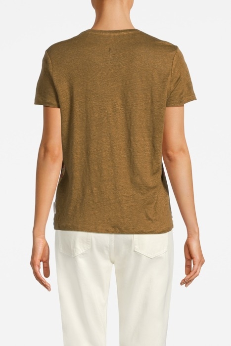 MIXED PRINT TEE WITH WOVEN FRONTPANEL COMBO T 2