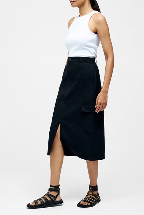 CARGO MIDI SKIRT SS25 SZ18 BLACK 3