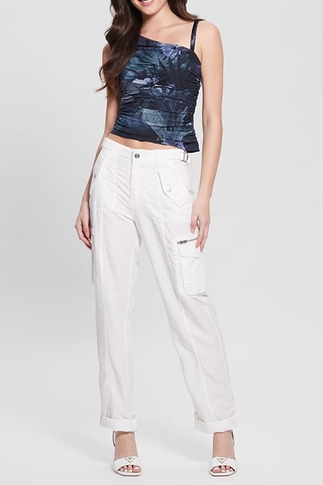 SL SHIRRED MESH DINA ETCHED TROPICAL PRIN 3