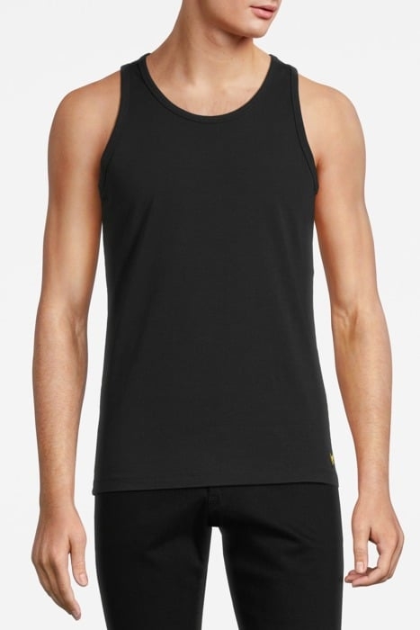 AARON 3 PACK VEST JET BLACK/ MID GREY MARL/ WHITE 3