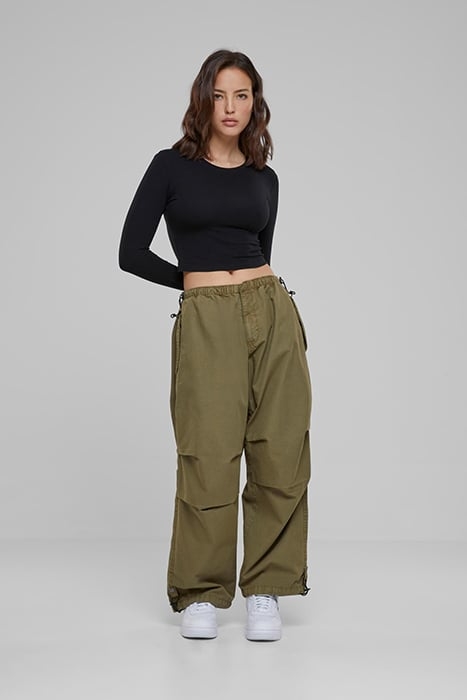 LADIES COTTON PARACHUTE PANTS TINIOLIVE 3