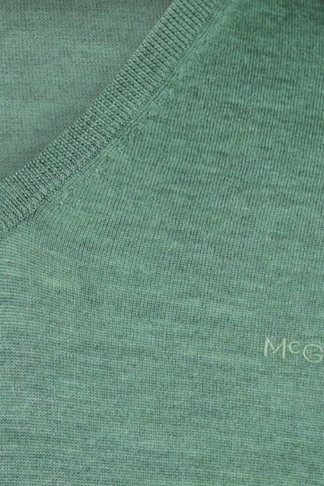 FINE MERINO V-NECK SWEATER ICE GREEN 7