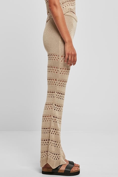 LADIES FLARED CROCHET KNIT LEGGINGS SOFTSEAGRASS 7