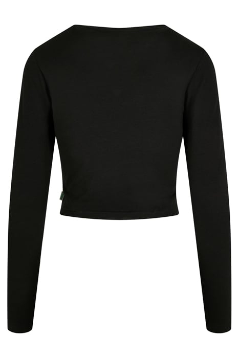 LADIES ORGANIC CROPPED LONGSLEEVE BLACK 4