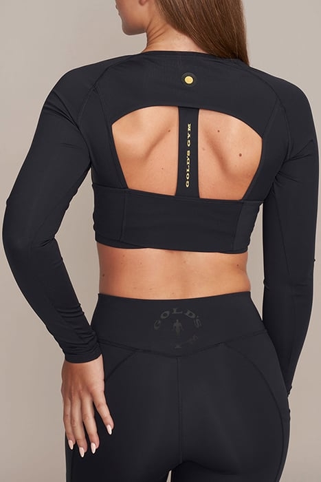 HELEN - WOMEN'S CROPPED LONGSLEEVE TOP BLACK 5
