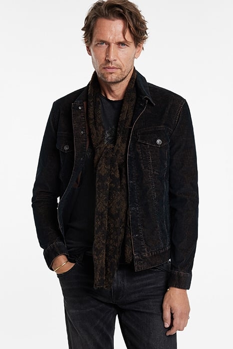 VIGO SCARF - ABSTRACT GOTHIC PATTERN SCARF OLD BARK 2