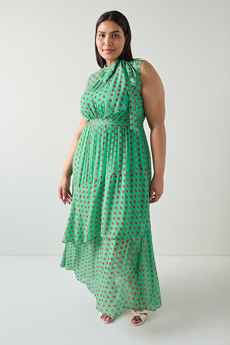ROBYN SPOT MAXI DRESS GREEN 1