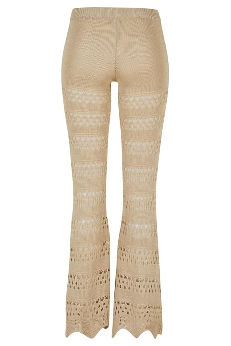 LADIES FLARED CROCHET KNIT LEGGINGS SOFTSEAGRASS 4