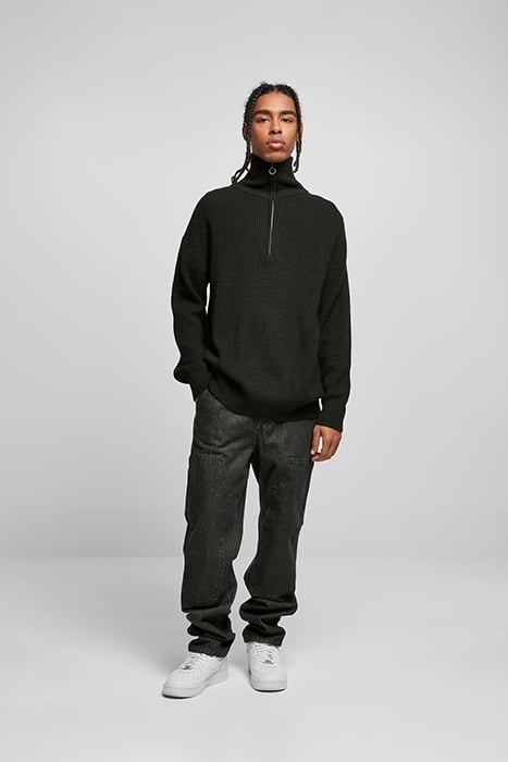 OVERSIZED KNITTED TROYER BLACK 3