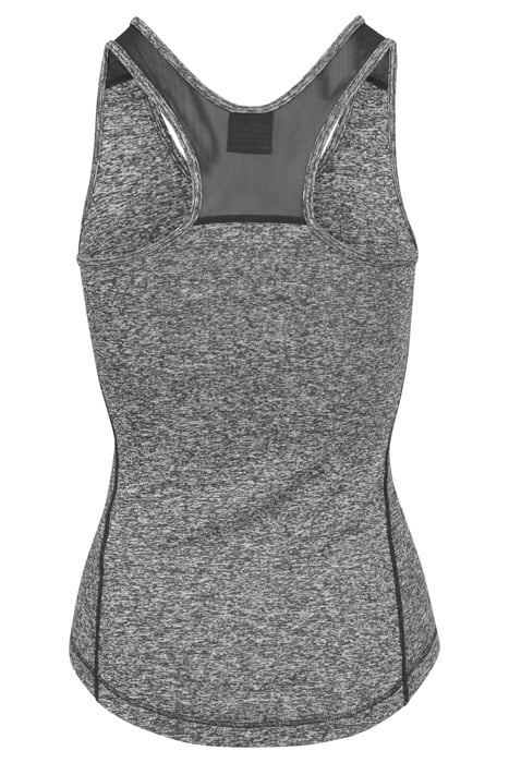LADIES ACTIVE MELANGE TRAININGS TOP CHARCOAL/WHITE/BLACK 4