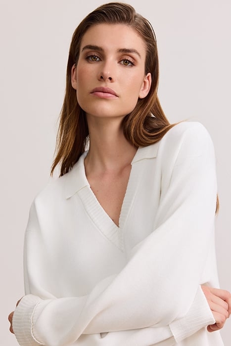 OLLY POLO SWEATER MARSHMELLOW 2