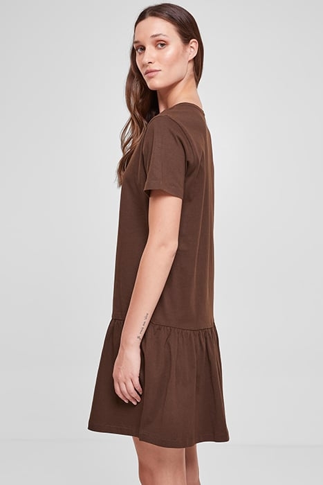 LADIES VALANCE TEE DRESS BROWN 6