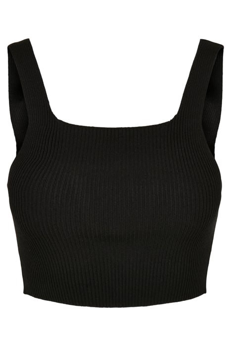 LADIES CROPPED KNIT TOP BLACK 4