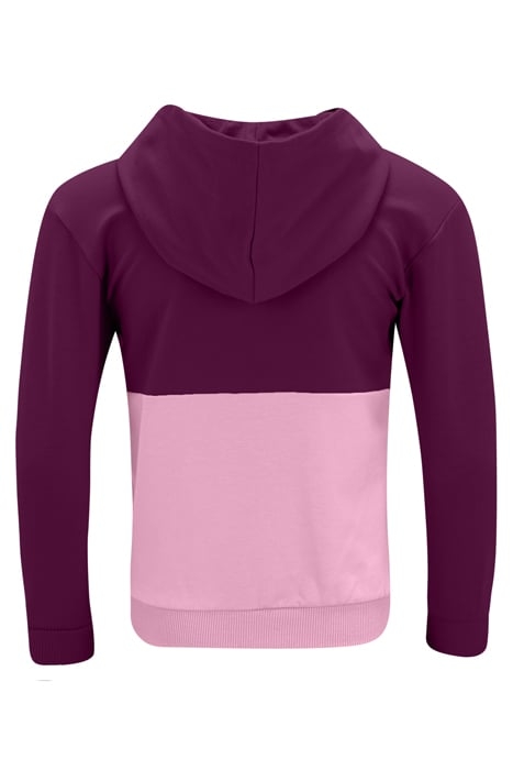 BAAR-EBENHAUSEN BLOCKED ZIP HOODY MOONLITE MAUVE-PLUM CASPIA 2