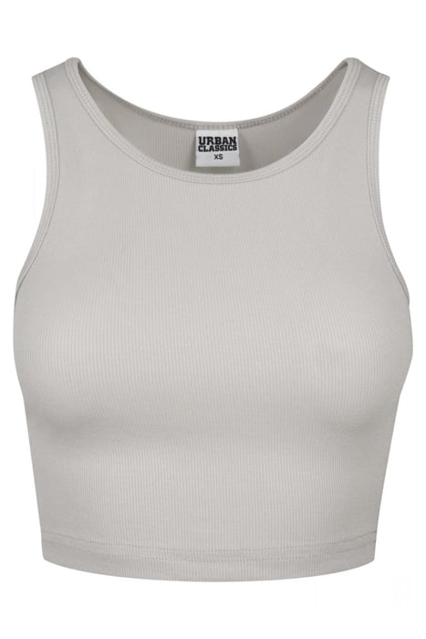 LADIES RIB CROPPED TOP GREY 4