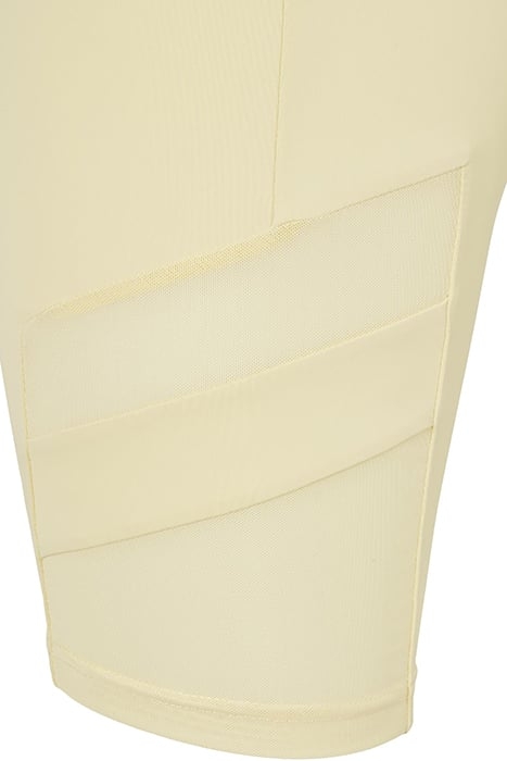 LADIES HIGH WAIST TECH MESH CYCLE SHORTS SOFTYELLOW 8