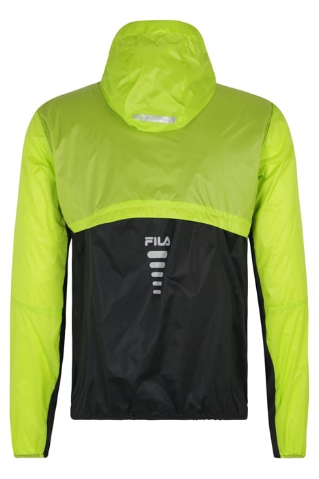 ROMENTINO PACKABLE RUNNING JACKET ACID LIME-BLACK 5