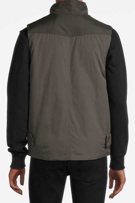 CORBY CANVAS GILET DARK GREY 2