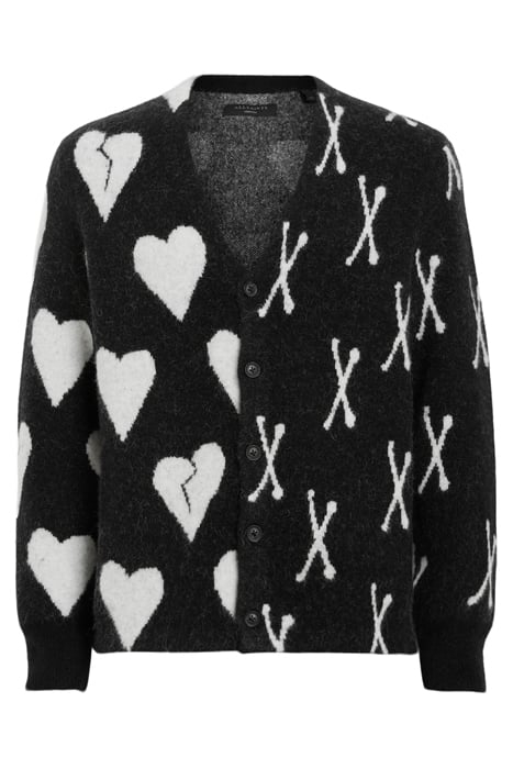 BONEBREAK CARDIGAN BLACK/CHALK WHITE 4