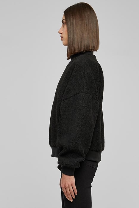 LADIES SHERPA CREWNECK BLACK 6