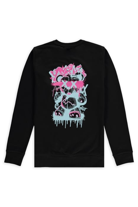 UNISEX GRAFFITI TEDDY SWEATER BLACK 2