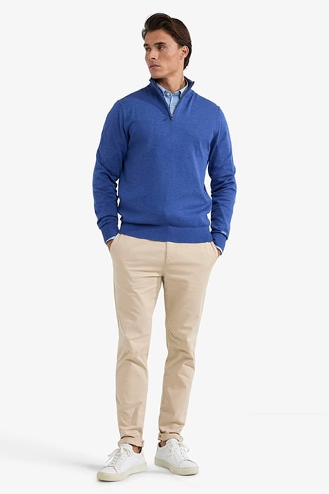ZIP MOCK SWEATER ROYAL BLUE 2