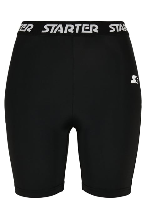 LADIES STARTER LOGO TAPE CYCLE SHORTS BLACK 4