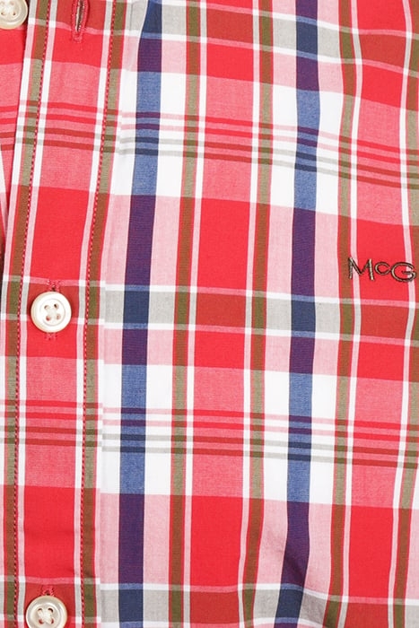 SUMMER CHECK SHIRT CORAL RED 5