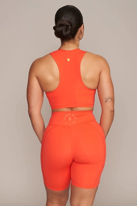 LAURA - WOMEN'S CROPPED SLEEVELESS TOP ORANGE 2