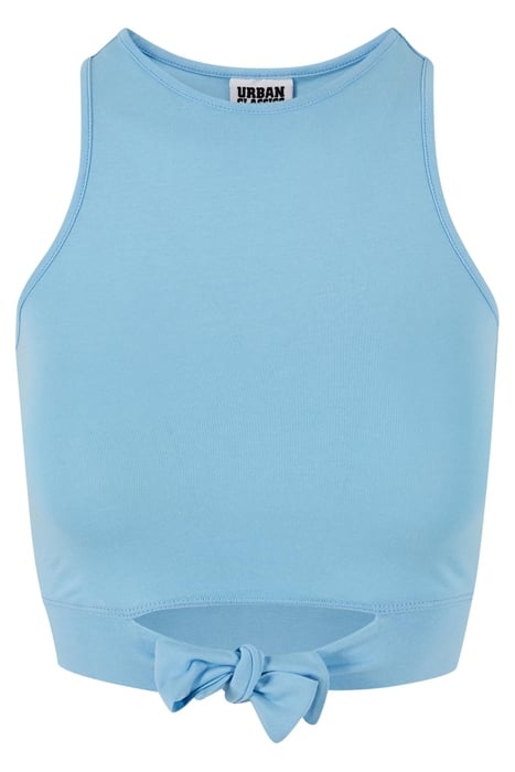 LADIES CROPPED KNOT TOP BALTICBLUE 4